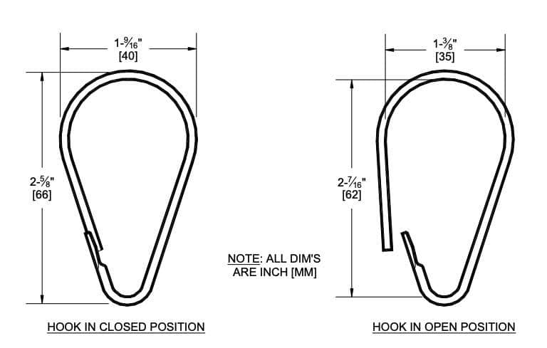 ASI 1200-SHU Commercial Shower Curtain Hook, Stainless Steel - Image 3
