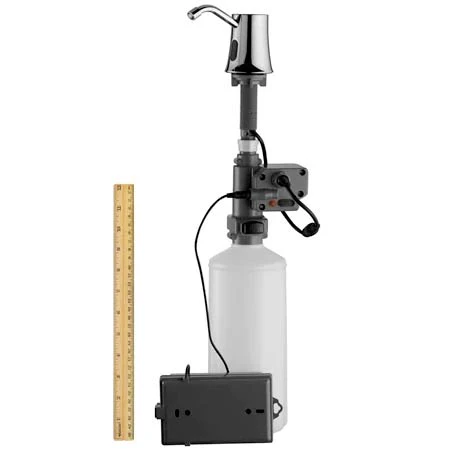ASI 20333 Commercial Liquid Soap Dispenser, Deck Mounted, Chrome Plated Brass, Touch-Free - 6" Spout Length - Image 5