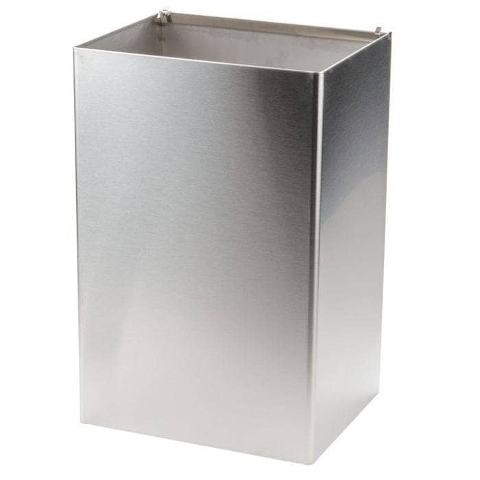 Bobrick 368-60 Commercial Restroom Waste Receptacle, 18 Gallon, Recessed-Mounted, Stainless Steel - Image 3