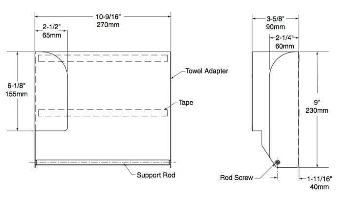 Bobrick 369-130 Commercial Paper Towel Dispenser Accessory, Surface-Mounted for Bobrick B-4262, B-4369, B-43699, Stainless Steel - Image 4