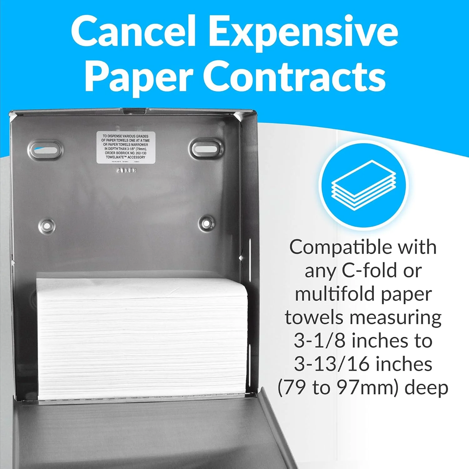 Bobrick B-2620 Commercial Paper Towel Dispenser, Surface-Mounted, Stainless Steel - Image 26