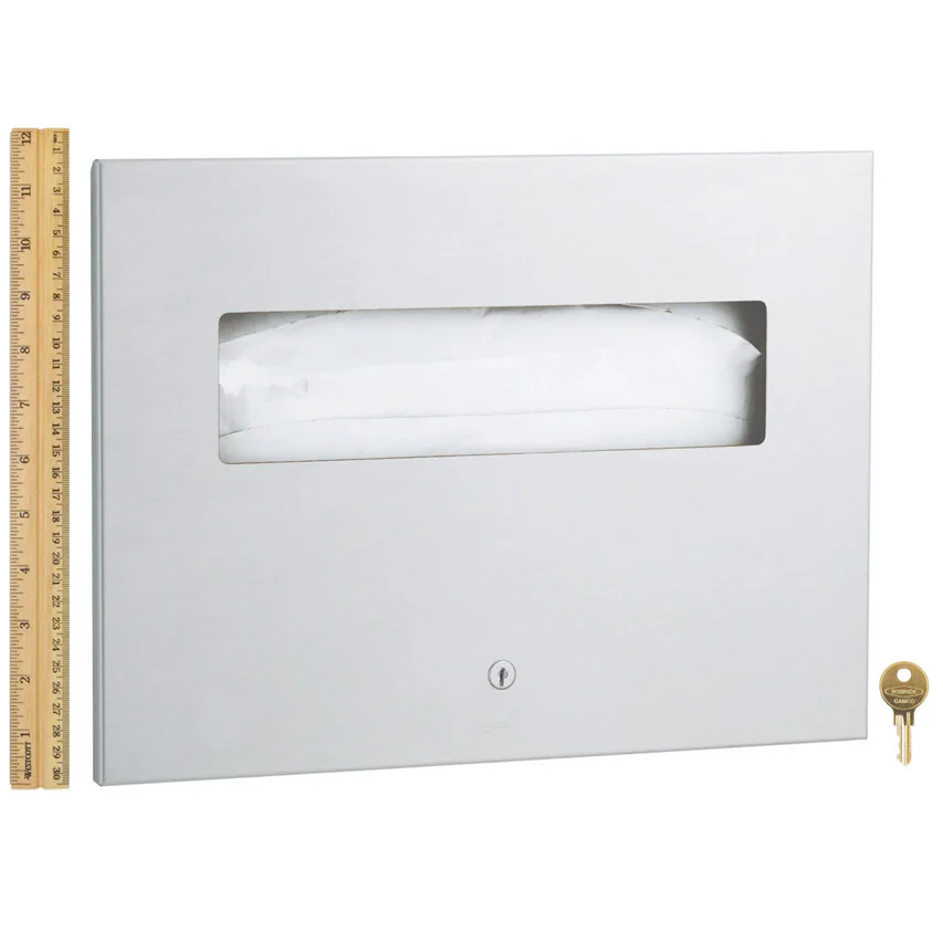 Bobrick B-3013 Commercial Toilet Seat Cover Dispenser, Recessed-Mounted, Stainless Steel - Image 4