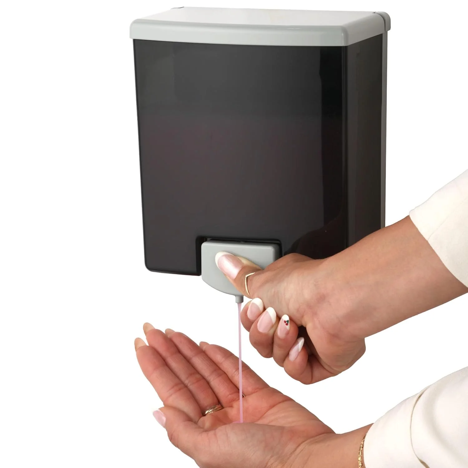 Bobrick B-40 Commercial Liquid Soap Dispenser, Surface-Mounted, Manual-Push, Plastic - 40 Oz - Image 7