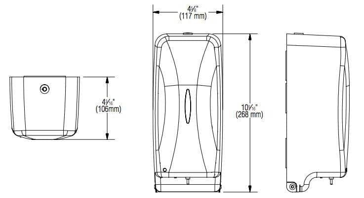 Bradley 6A01-11 Automatic Foam Soap/Sanitizer Dispenser, Surface Mount - Image 8